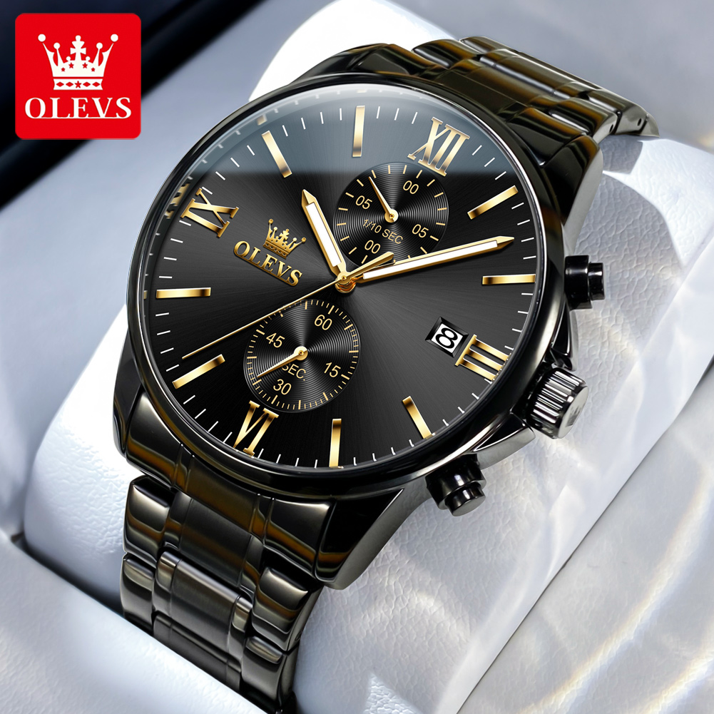 Luxury Watch Maker - OLEVS 2886 Klasik Siyah Kuvars İzle