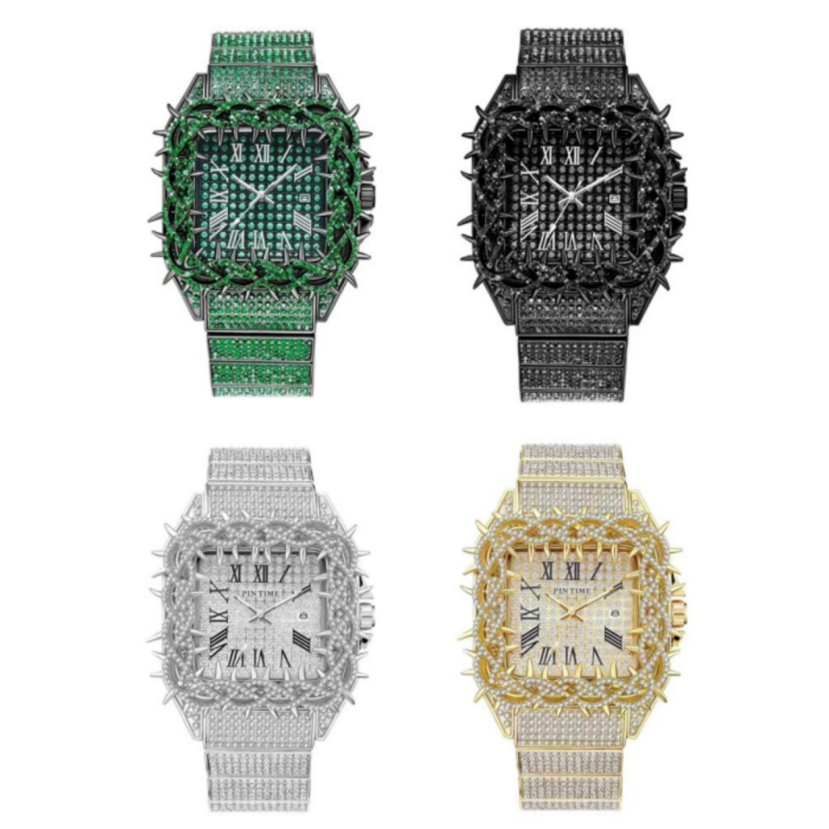 Luxury Watch Iceberg - Buzlu Kare Erkekler Kuvars İzle Dikenli